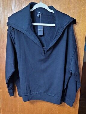 Super Soft By Torrid Fleece Wide Collar Sweatshirt Size 1 (14/16) (1546)